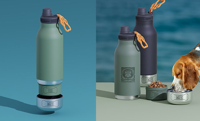 3 - 1 Water/Food bottle for you and your pup